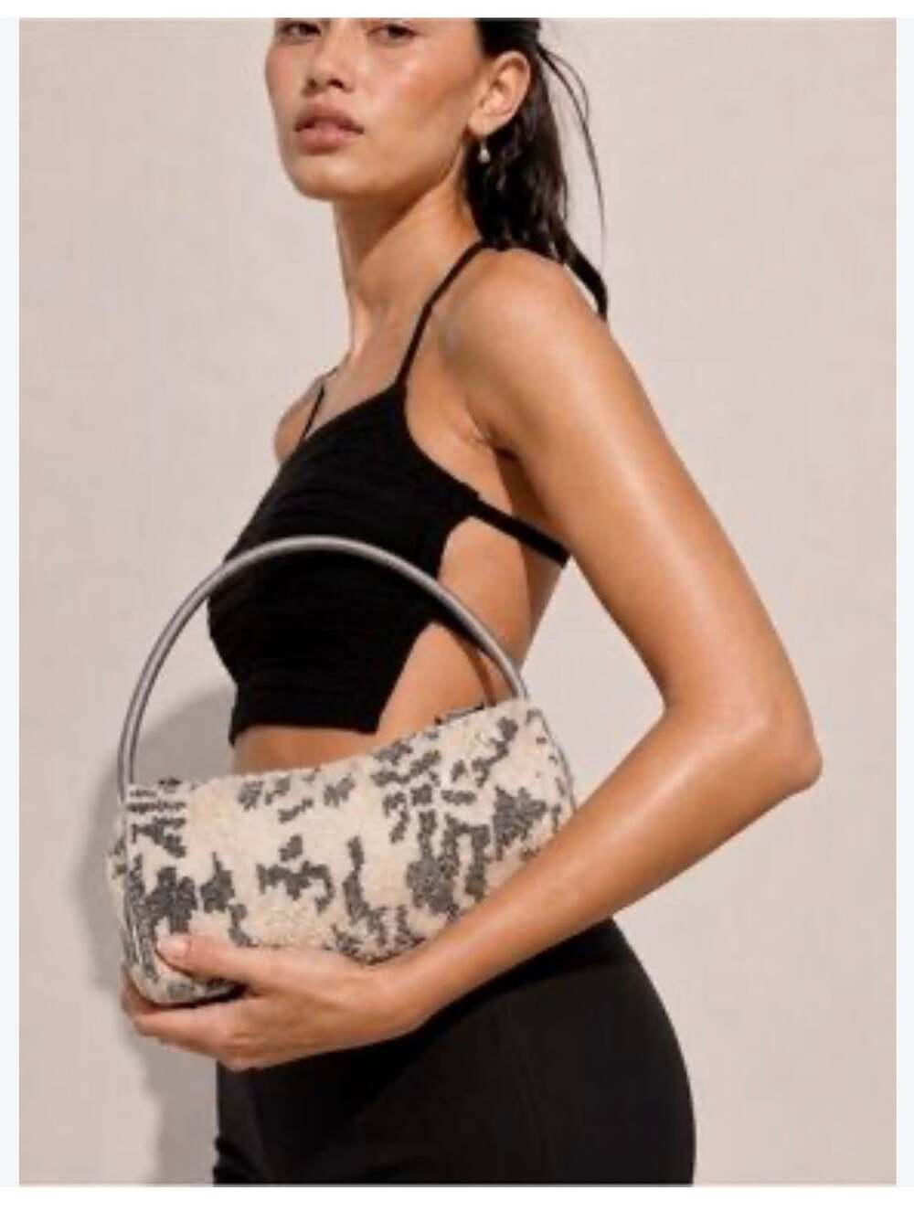 Free People Bailey Beaded Barrel Bag